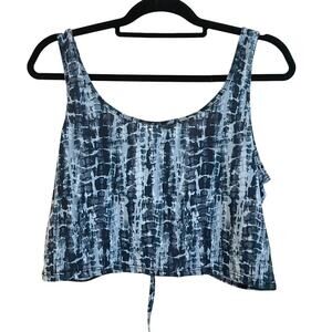 Onzie Bondi Print Bahia Crop Top Blue NEW Medium/Large